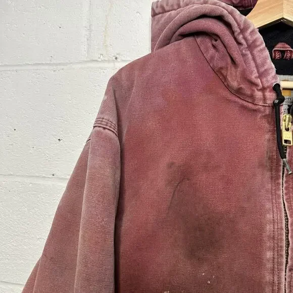 Y2K Carhartt Quilted Active Jacket “Dark Red” J130 DKR